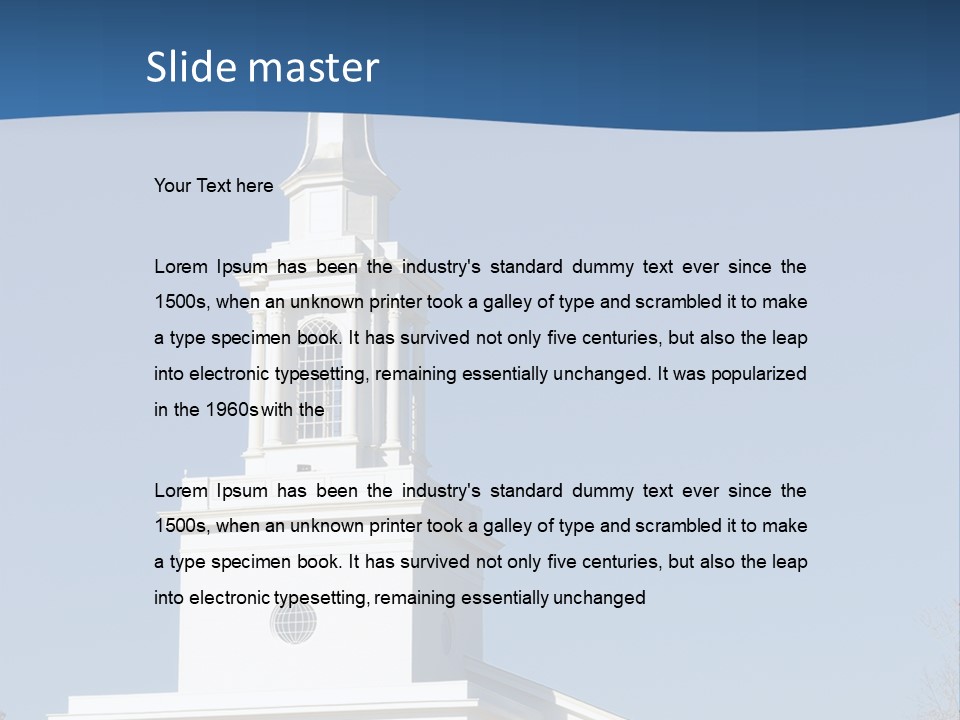 Tower Bell Tower Baptist Church PowerPoint Template