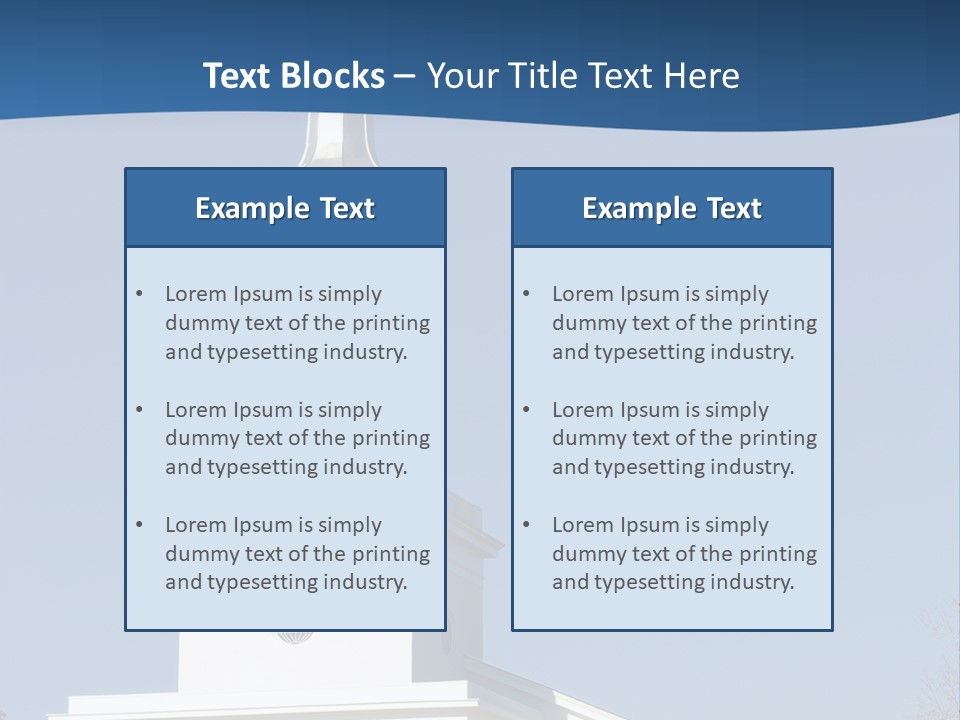 Tower Bell Tower Baptist Church PowerPoint Template
