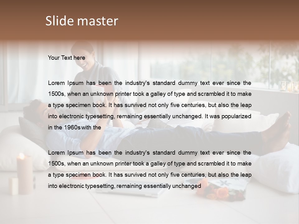 American Female Teen PowerPoint Template