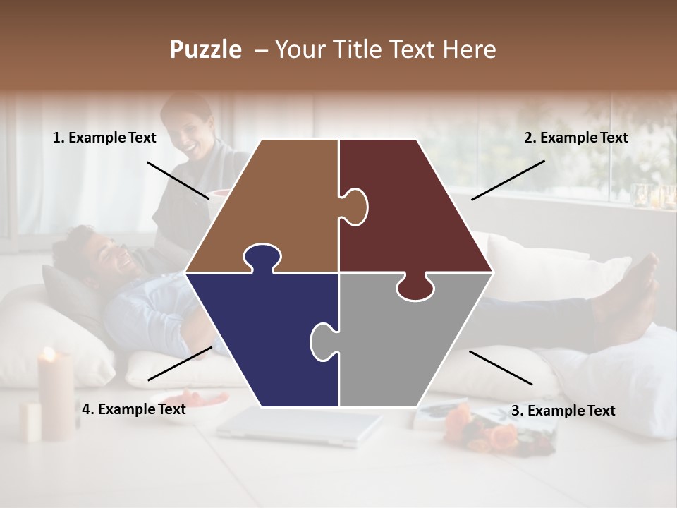 American Female Teen PowerPoint Template