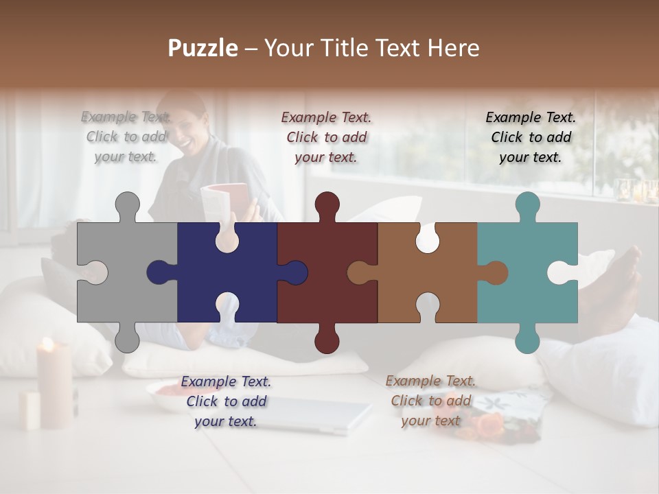 American Female Teen PowerPoint Template