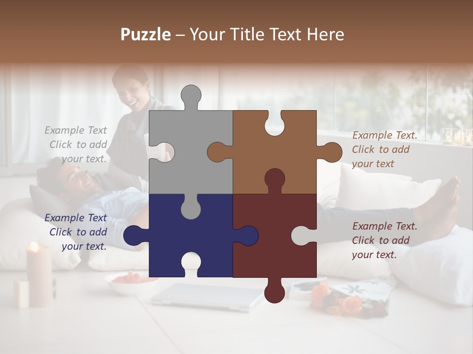 American Female Teen PowerPoint Template