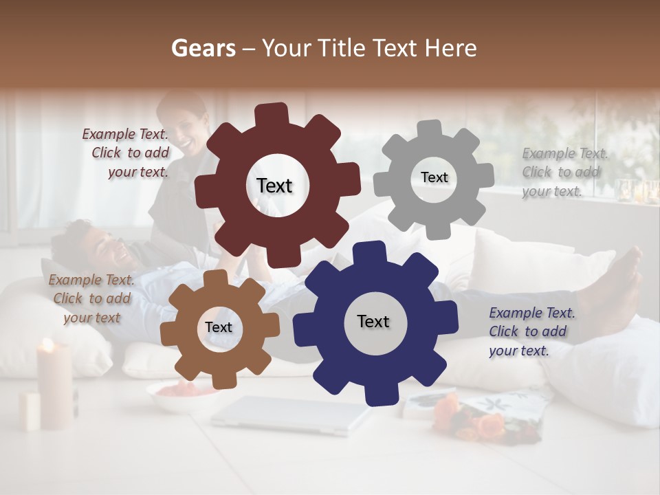 American Female Teen PowerPoint Template