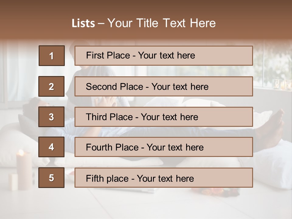 American Female Teen PowerPoint Template