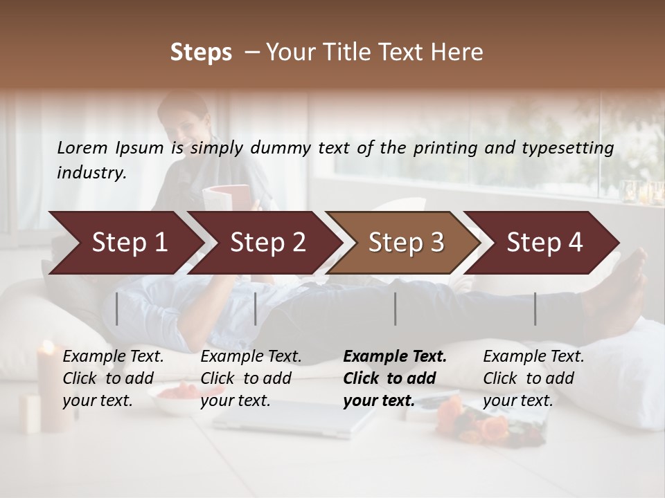 American Female Teen PowerPoint Template