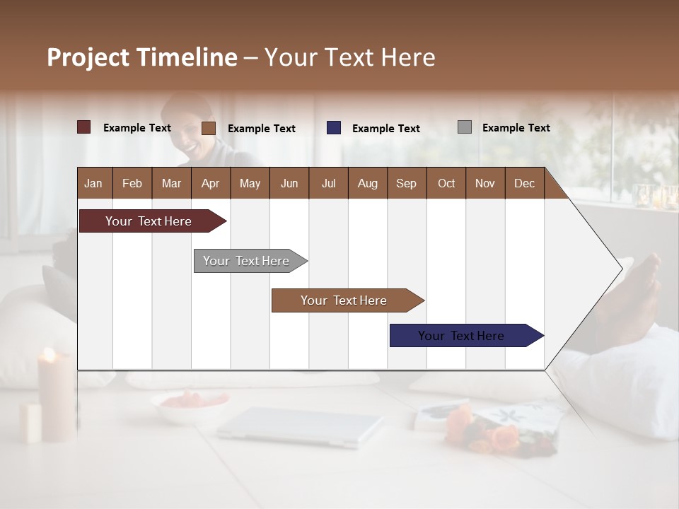 American Female Teen PowerPoint Template