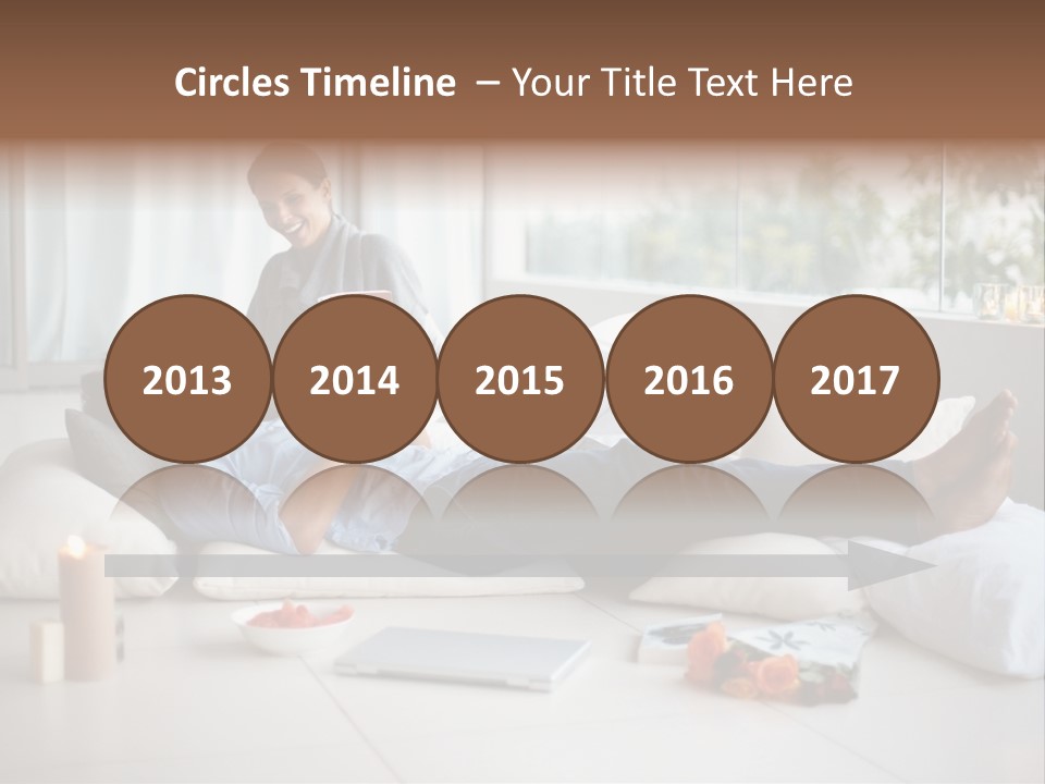 American Female Teen PowerPoint Template