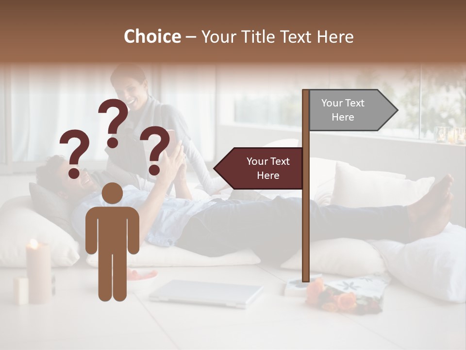 American Female Teen PowerPoint Template