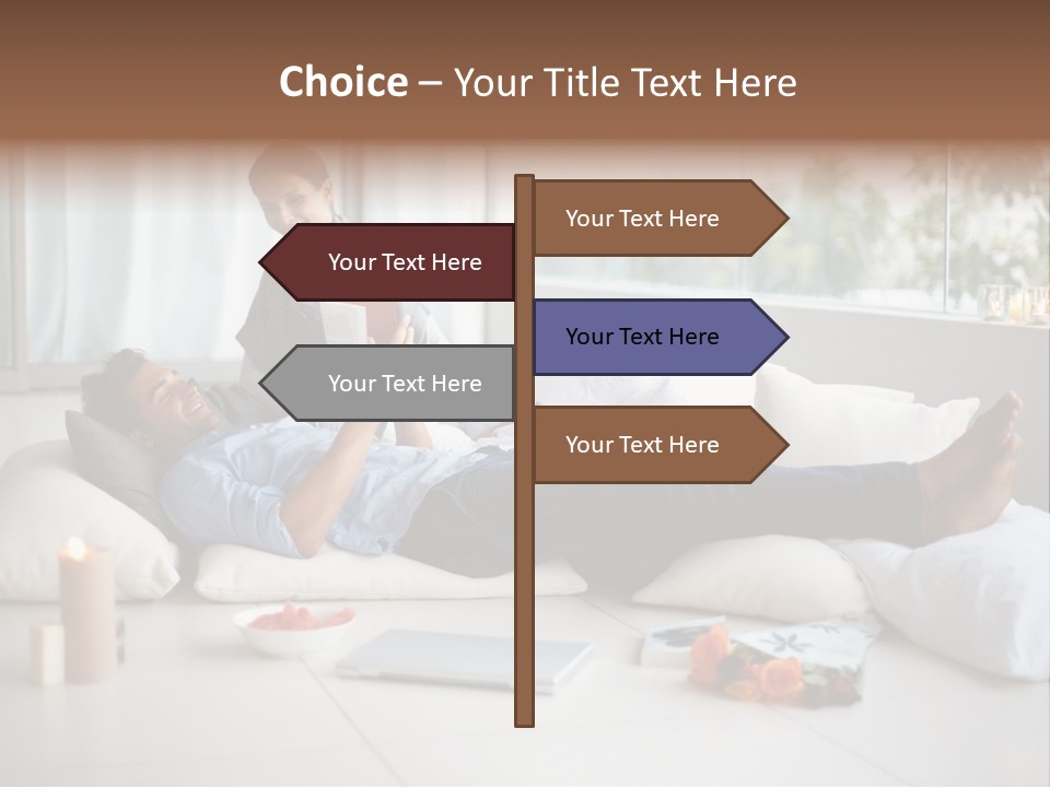 American Female Teen PowerPoint Template