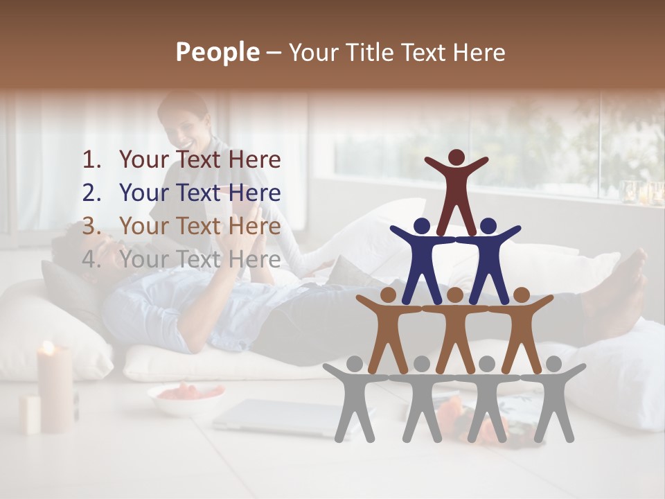 American Female Teen PowerPoint Template