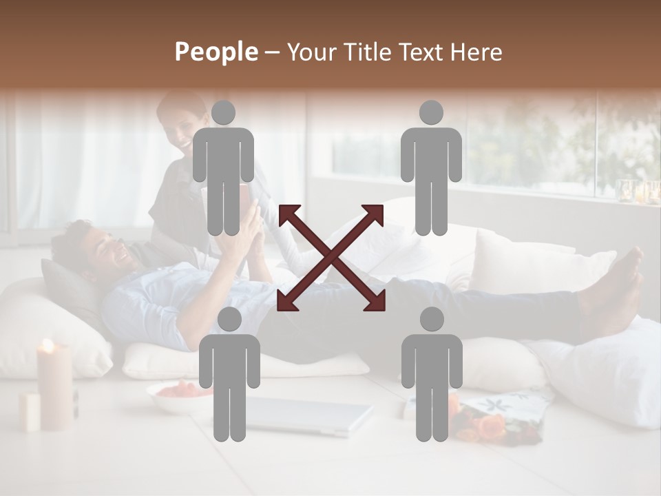 American Female Teen PowerPoint Template