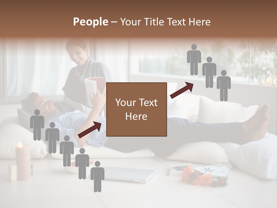 American Female Teen PowerPoint Template