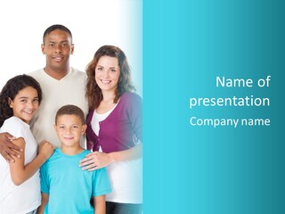 American Female Teen PowerPoint Template