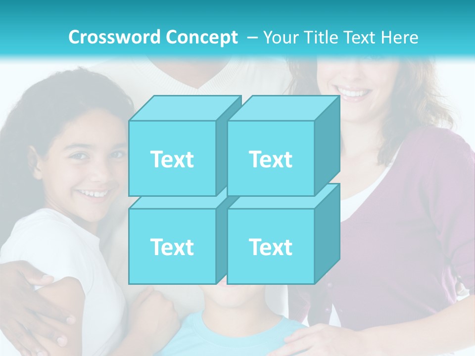 American Female Teen PowerPoint Template