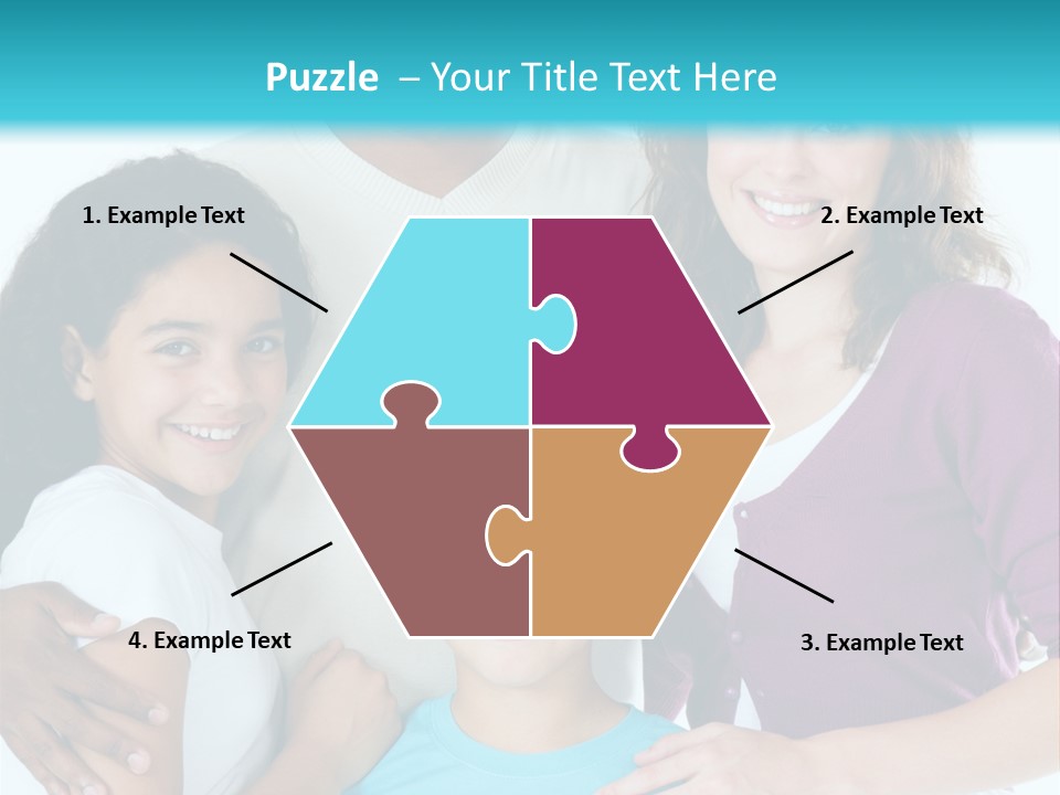 American Female Teen PowerPoint Template