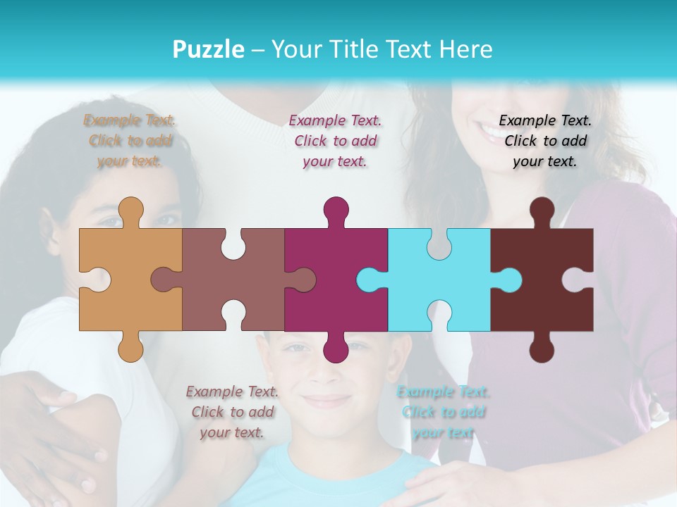 American Female Teen PowerPoint Template
