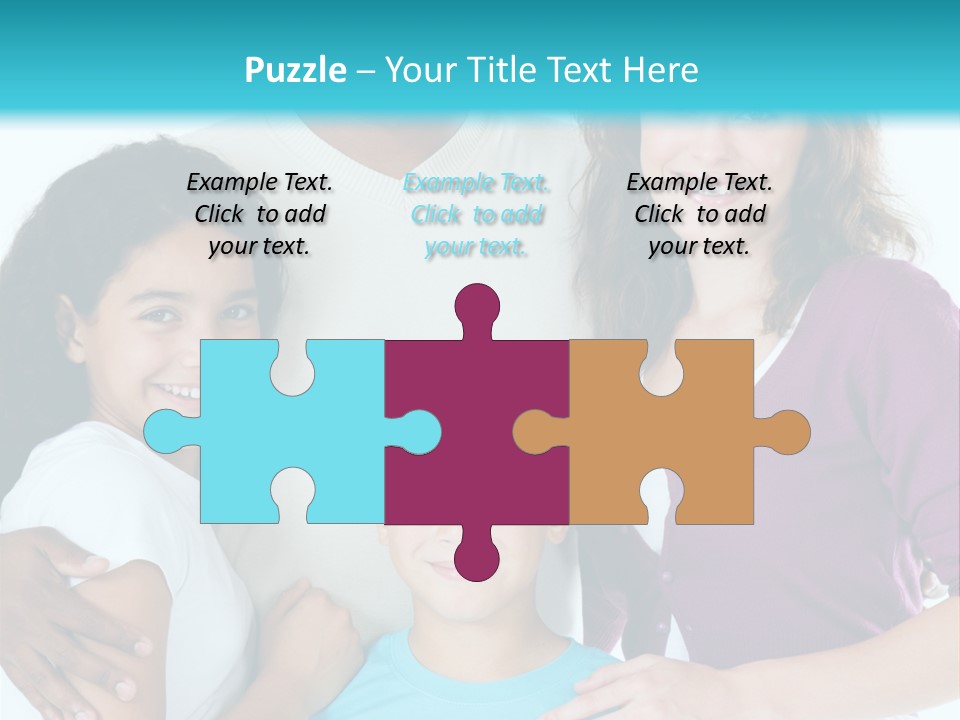 American Female Teen PowerPoint Template