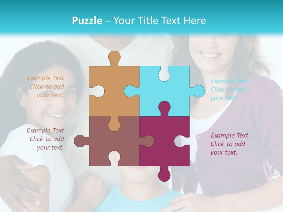 American Female Teen PowerPoint Template