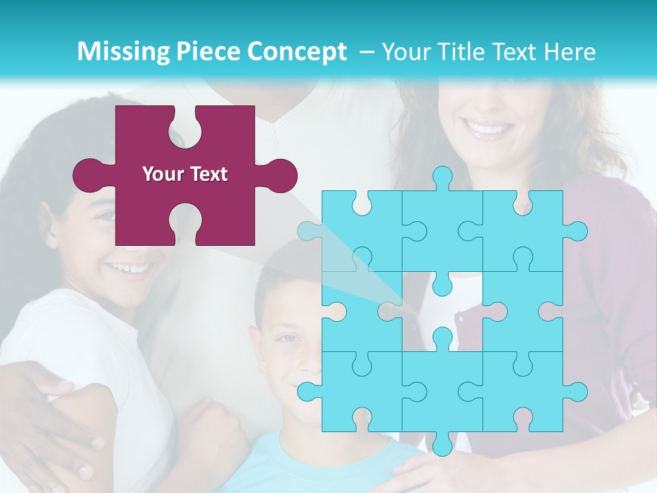 American Female Teen PowerPoint Template