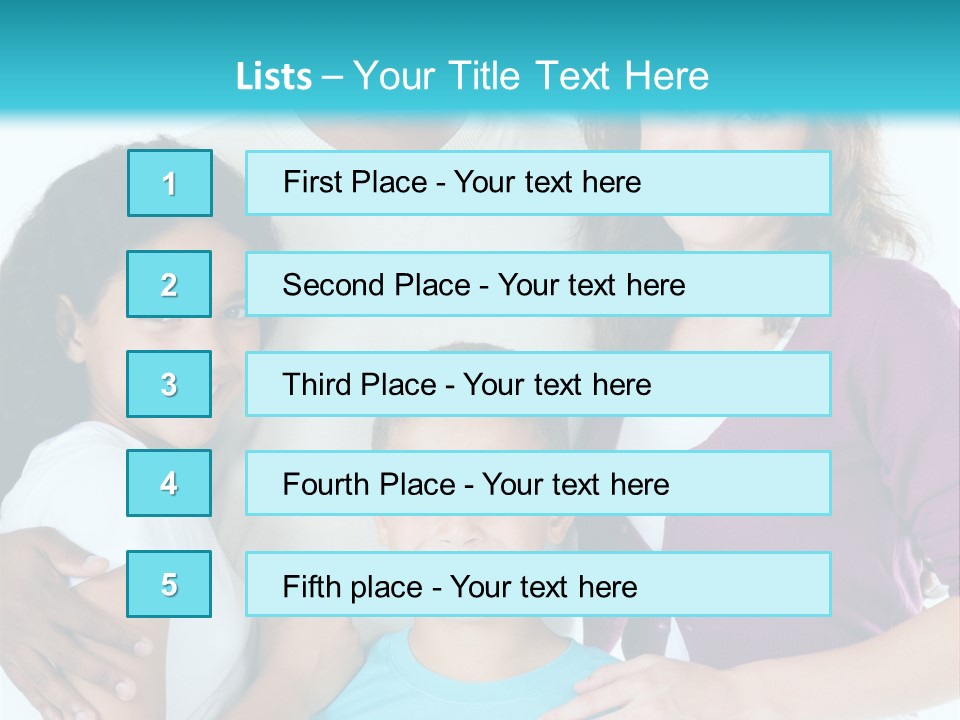 American Female Teen PowerPoint Template