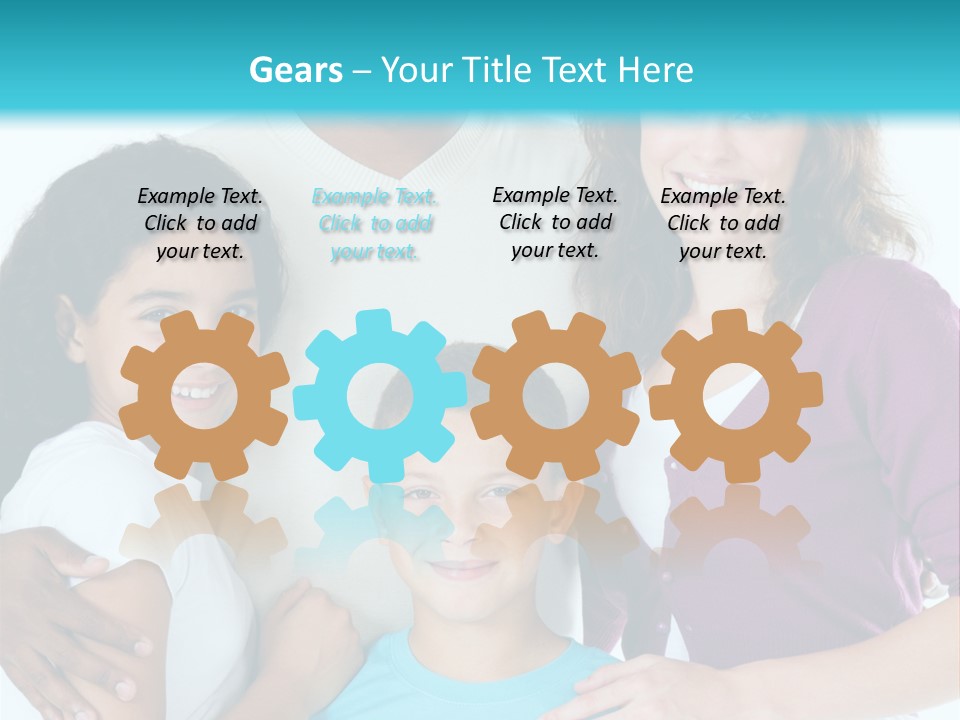 American Female Teen PowerPoint Template