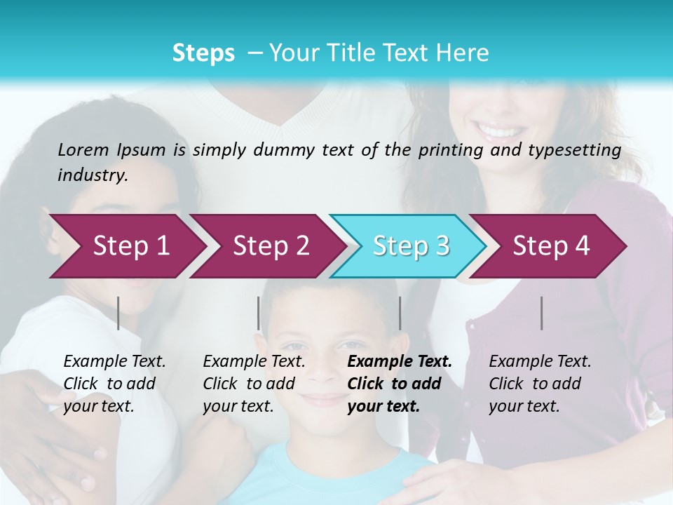 American Female Teen PowerPoint Template