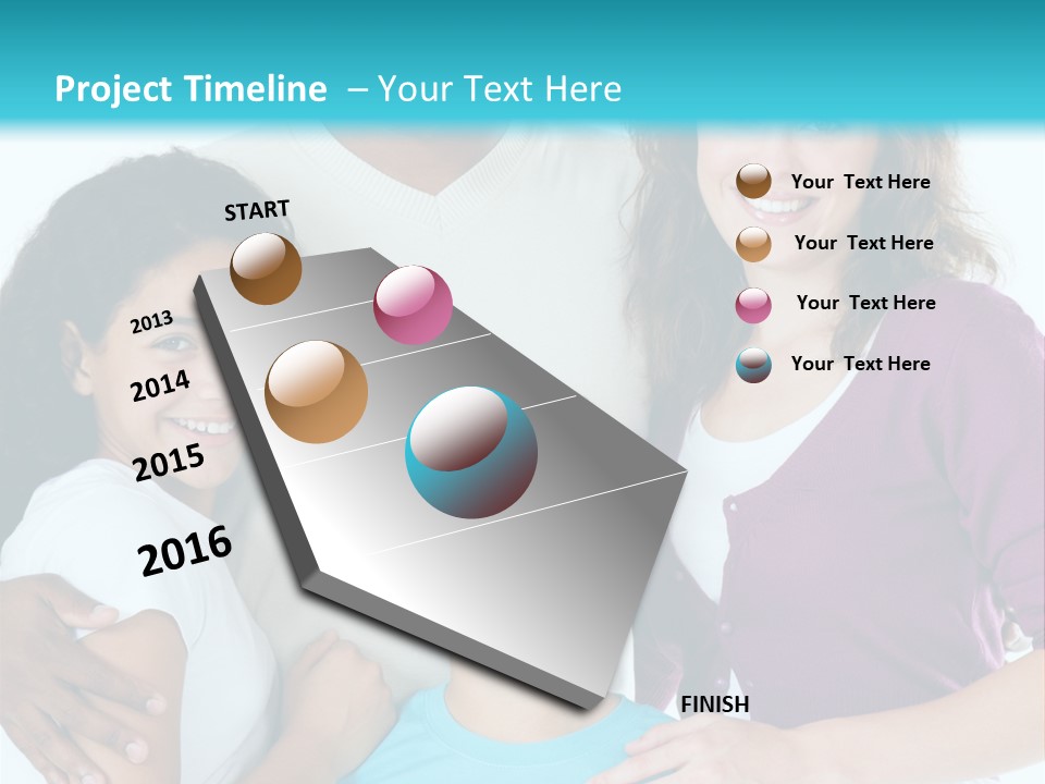 American Female Teen PowerPoint Template