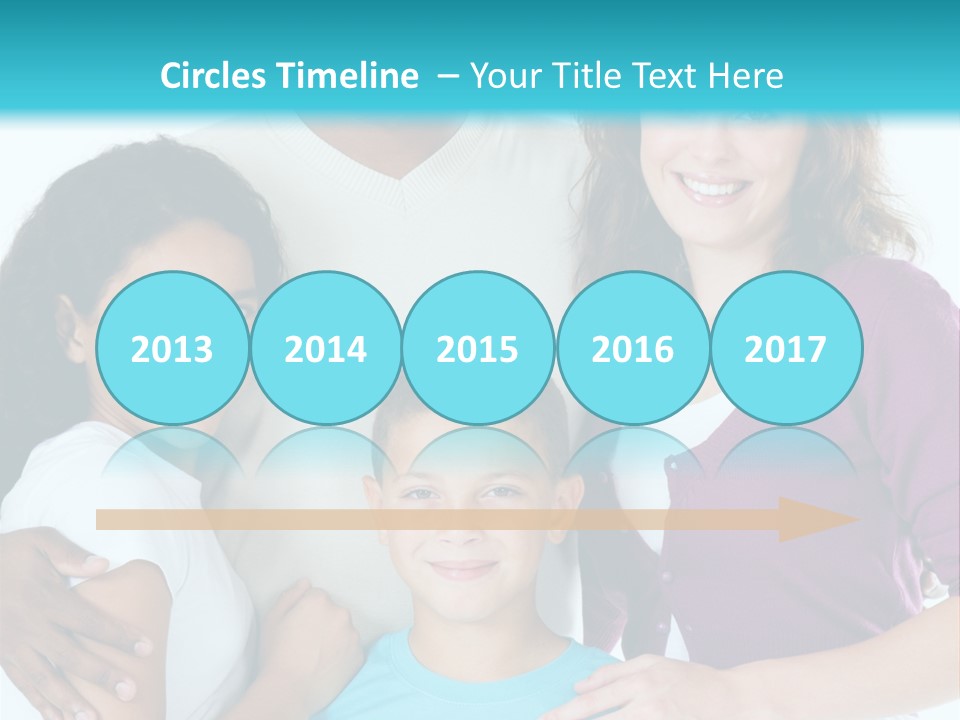 American Female Teen PowerPoint Template