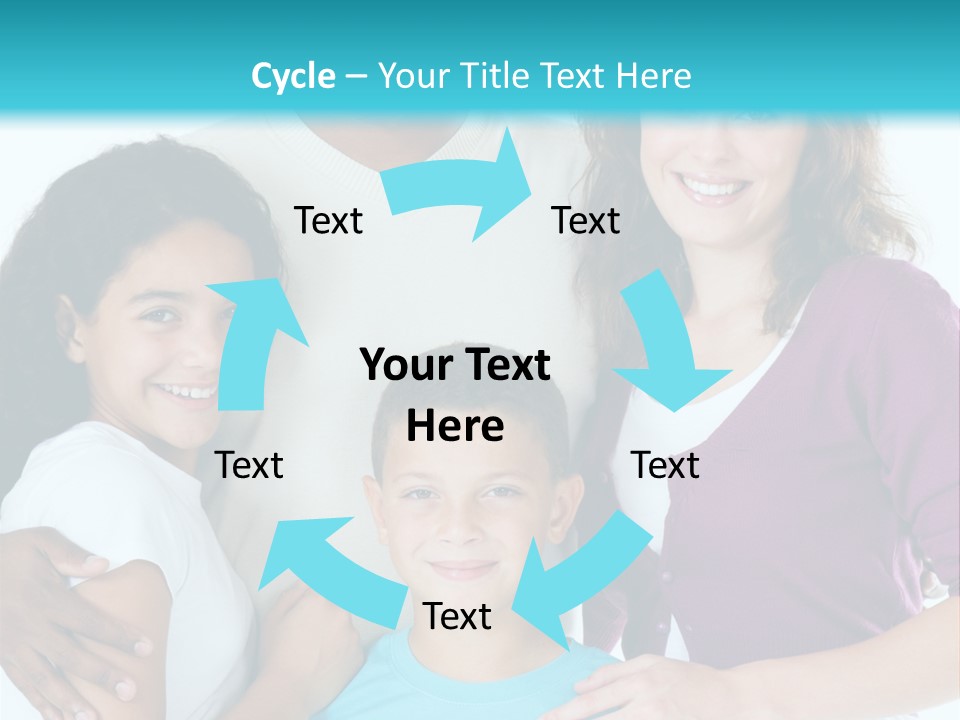 American Female Teen PowerPoint Template