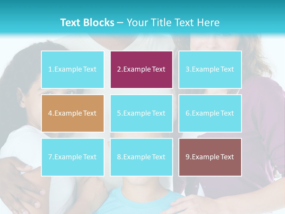 American Female Teen PowerPoint Template