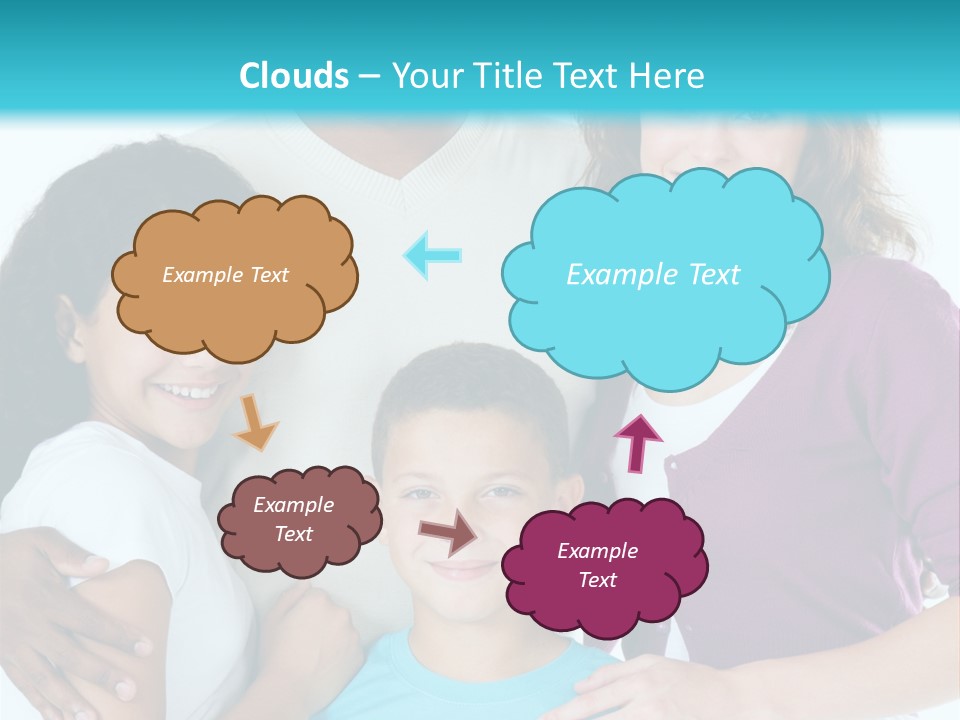 American Female Teen PowerPoint Template