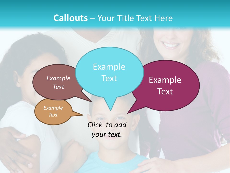 American Female Teen PowerPoint Template