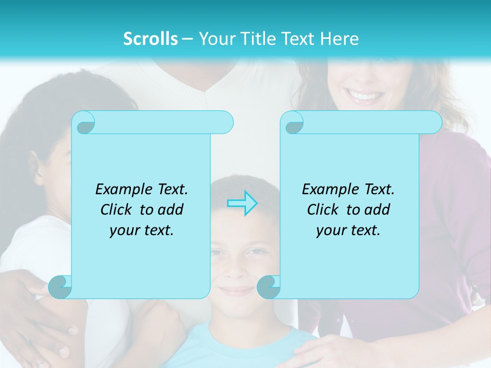 American Female Teen PowerPoint Template