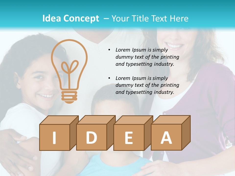 American Female Teen PowerPoint Template