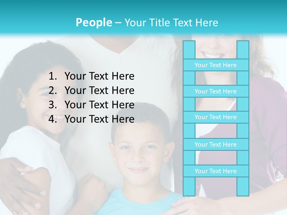 American Female Teen PowerPoint Template