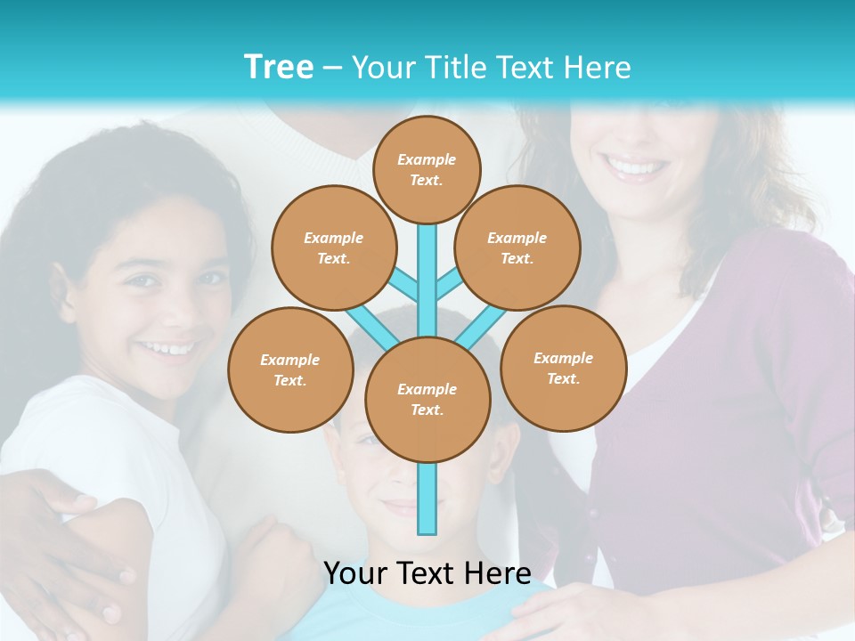 American Female Teen PowerPoint Template