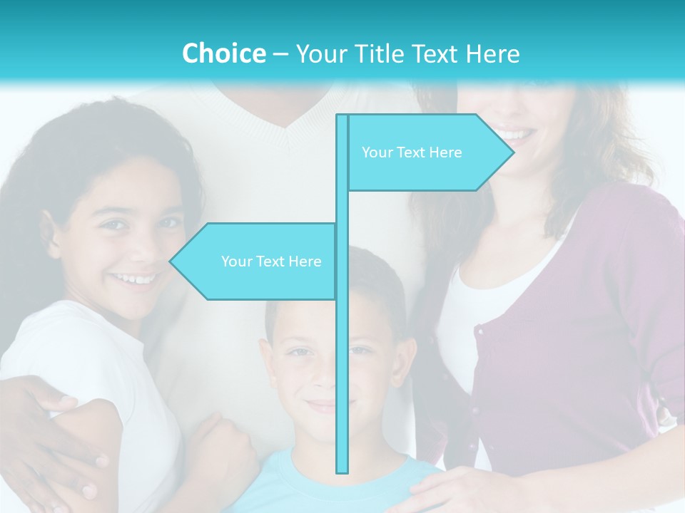 American Female Teen PowerPoint Template