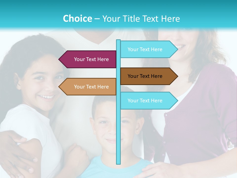 American Female Teen PowerPoint Template