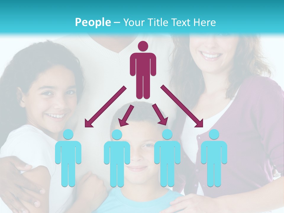 American Female Teen PowerPoint Template