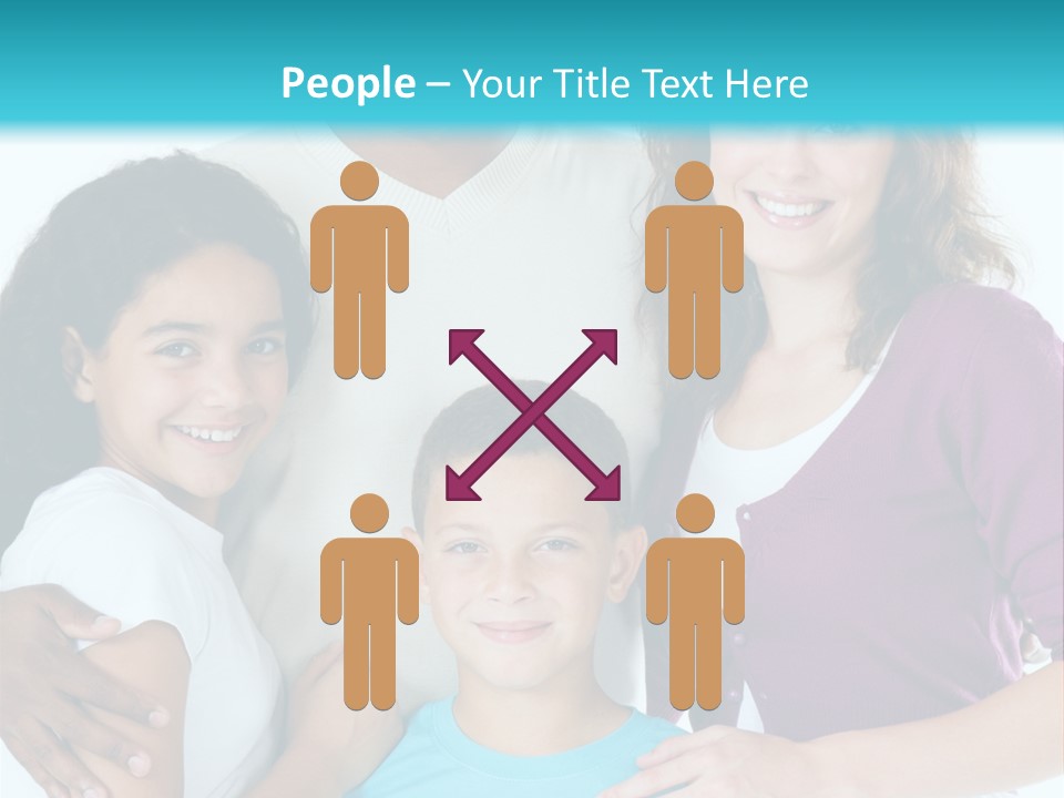 American Female Teen PowerPoint Template