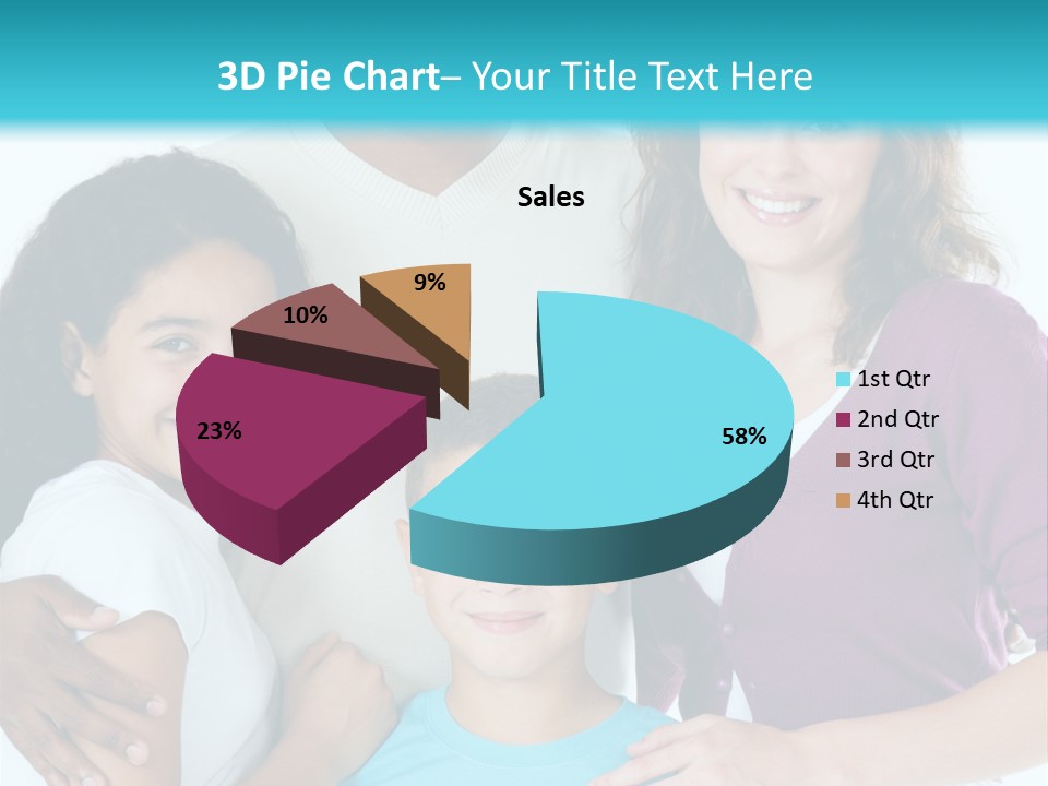 American Female Teen PowerPoint Template