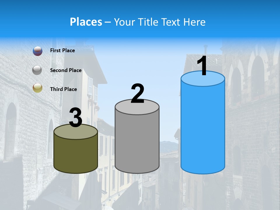 Stonewall Blue Slope PowerPoint Template