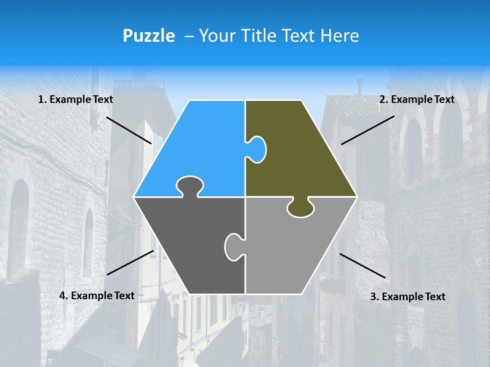 Stonewall Blue Slope PowerPoint Template