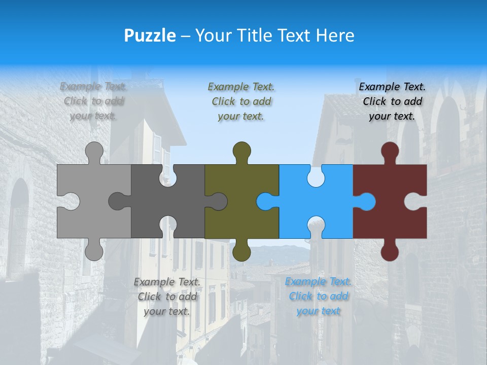 Stonewall Blue Slope PowerPoint Template