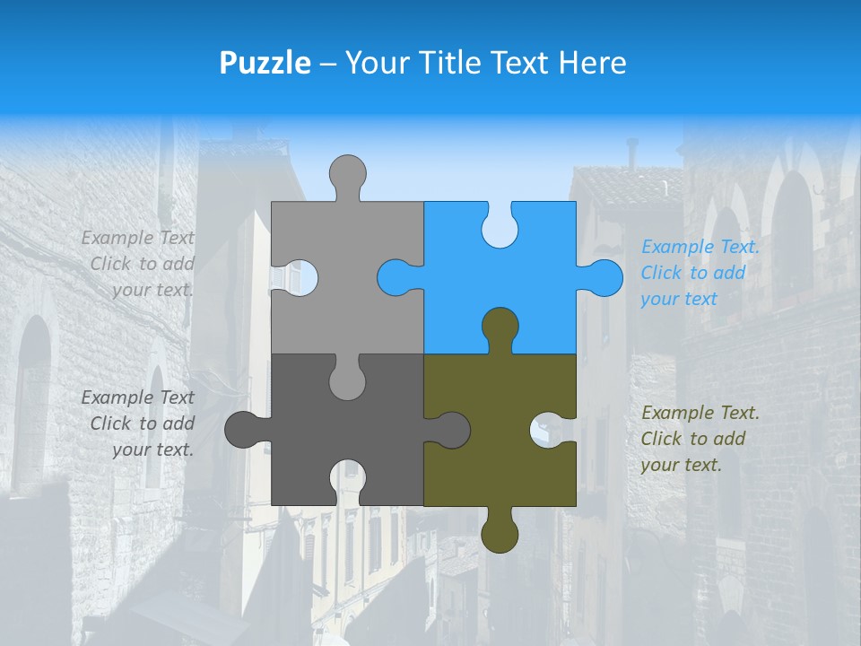 Stonewall Blue Slope PowerPoint Template