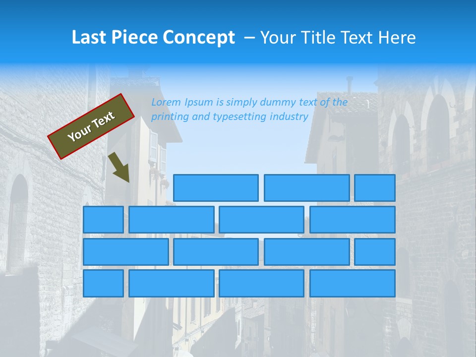 Stonewall Blue Slope PowerPoint Template