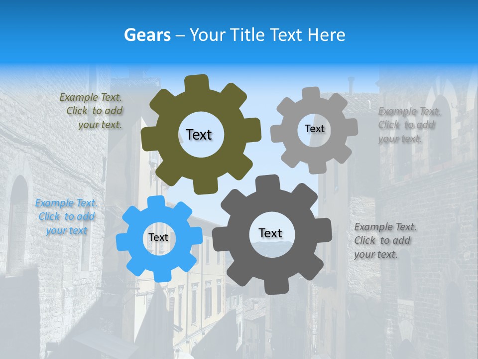 Stonewall Blue Slope PowerPoint Template