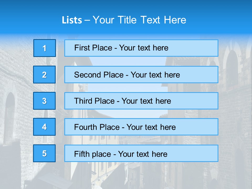 Stonewall Blue Slope PowerPoint Template