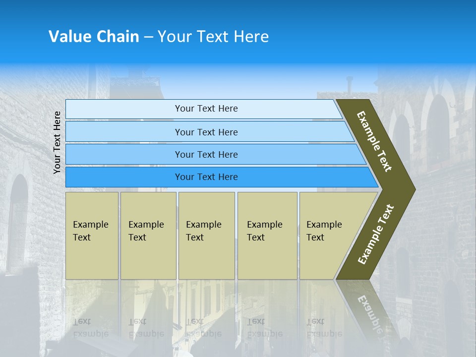 Stonewall Blue Slope PowerPoint Template