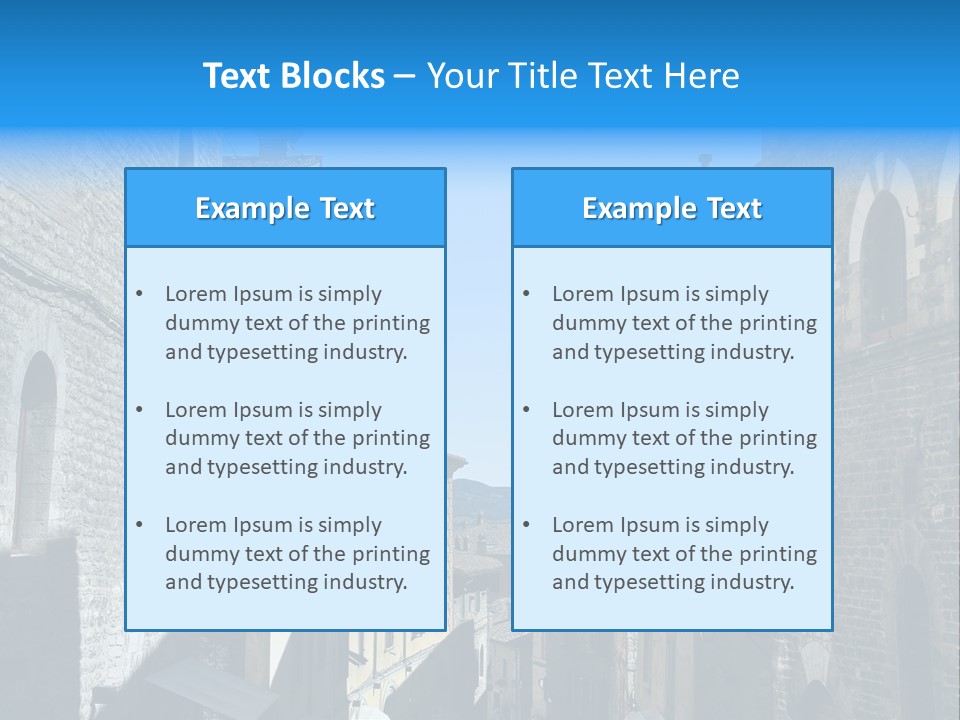 Stonewall Blue Slope PowerPoint Template